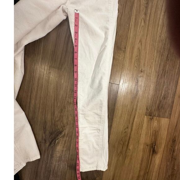 Pilcro by Anthropologie Cream Corduroy Pants Women’s 25 Slim Straight Mid Rise - Picture 6 of 6
